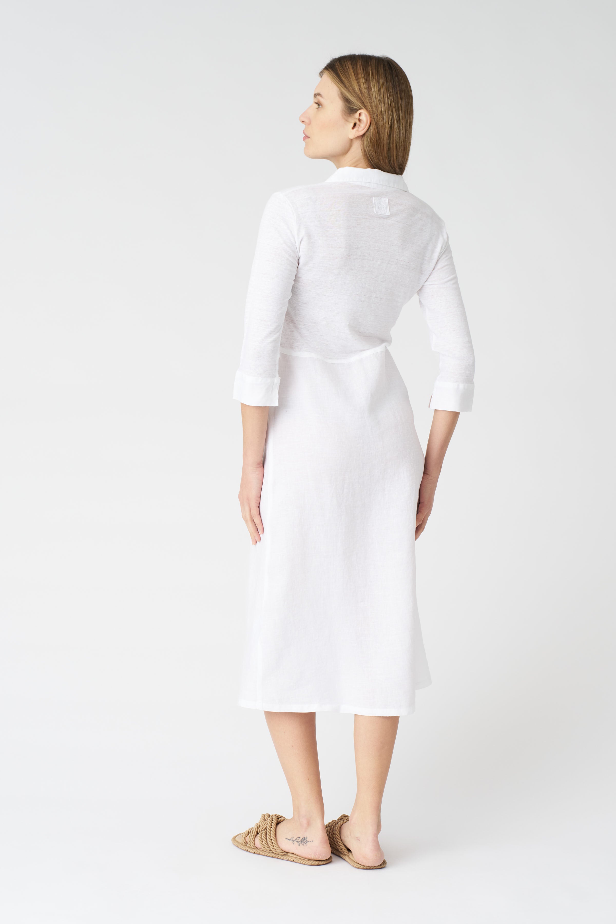 The Kat Shirt Dress NAVY FADE / XS/XS The Kat Shirt Dress NAVY FADE / XS/XS