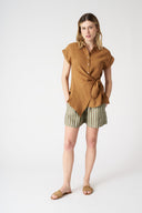 Shirt with Draped Knot - 15