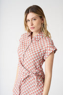 Geometric Dress with Draped Knot - 6