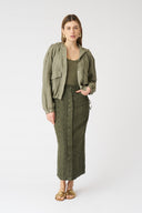 Jacket with Hood and Drawstring Waist