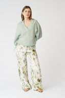 Blouse with Balloon Sleeve Tie-Fronts - 3