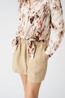 Japanese Flower Tie-Front Shirt - 6