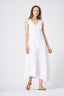 Asymmetrical Hem Linen Maxi Dress