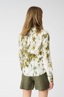 Japanese Flower Tie-Front Shirt - 4