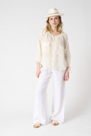 Blouse with Applied Pockets - 3