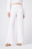 Wide-Leg High-Waisted Linen Pants