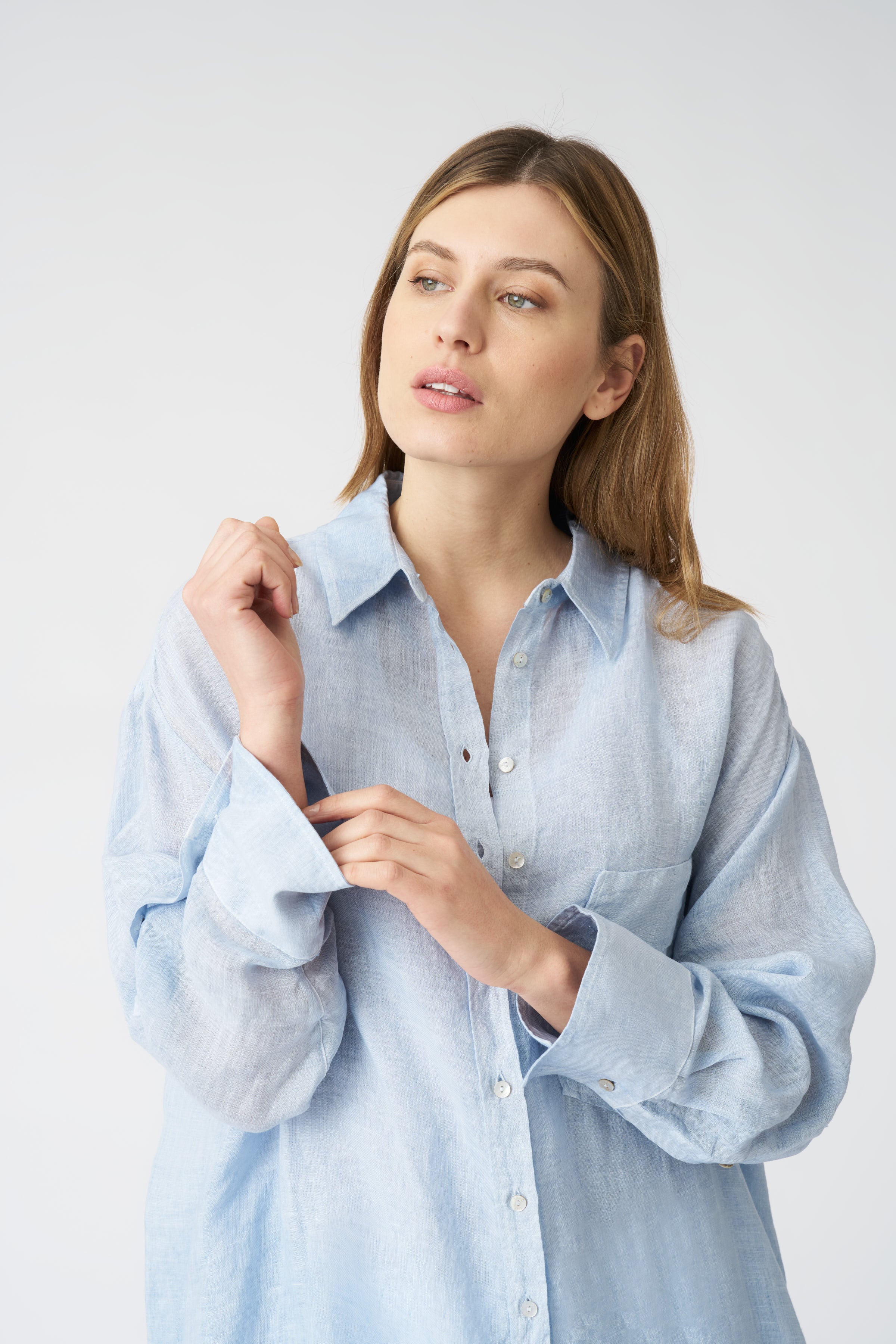 Oversized Shirt Dress NAVY FADE / S/42 Oversized Shirt Dress NAVY FADE / S/42