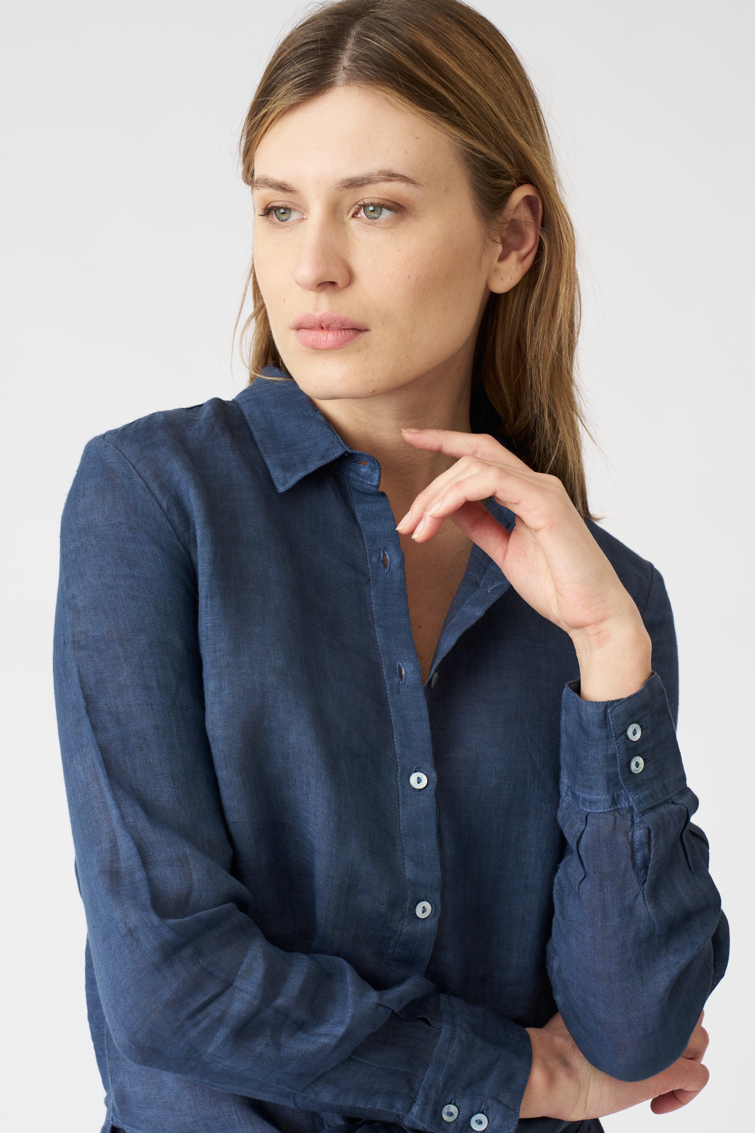 Tie-Front Shirt SEA SOFT FADE / XL/48 Tie-Front Shirt SEA SOFT FADE / XL/48