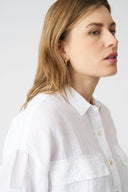 Cargo Style Shirt with Tie-Front Sleeves