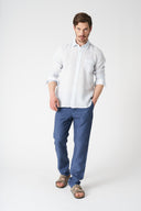 Italian Collar Regular Fit Shirt with Pocket - 23
