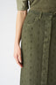 Textured Relief Details Midi Skirt