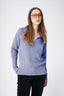 V-Neck Collared Cashmere Blend Sweater