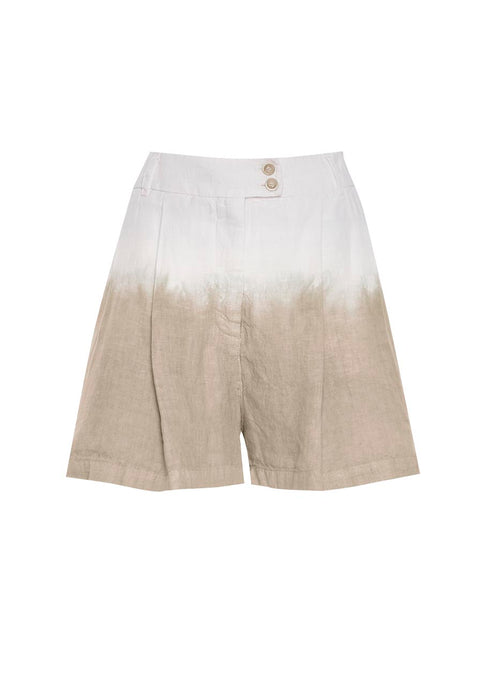 Dip-Dye Soft Pleated Shorts