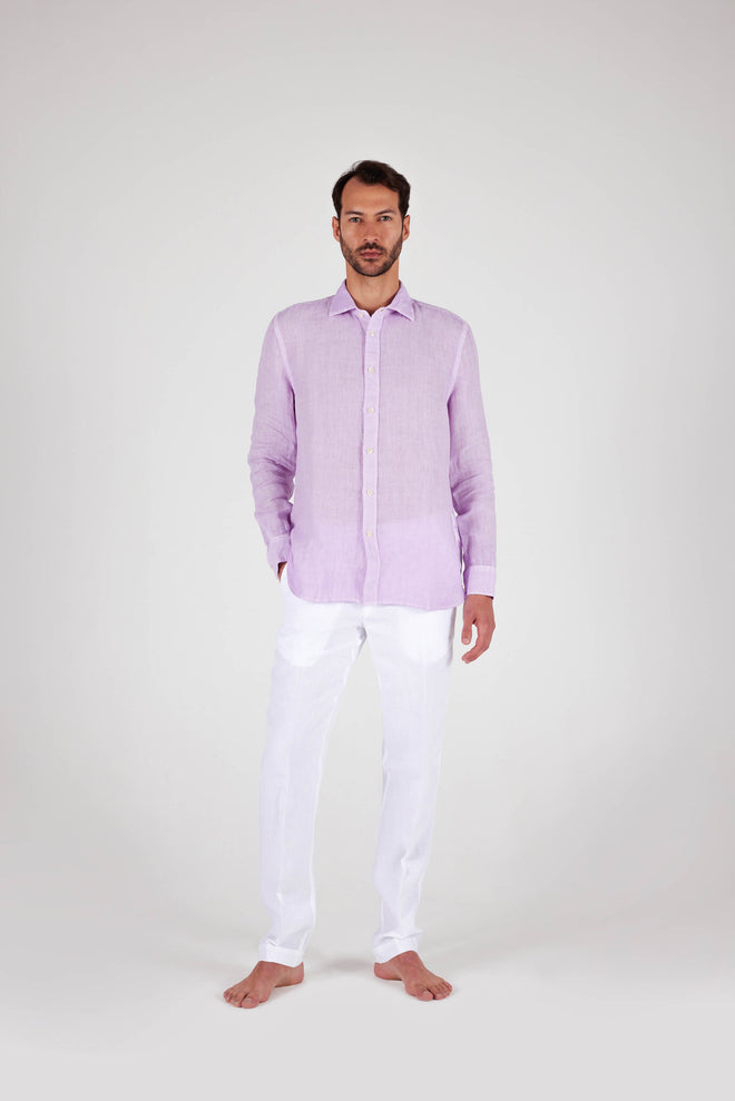 Long Sleeve Relaxed Fit Shirt Soft Fade Lilac
