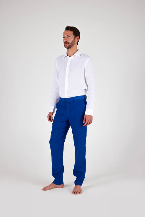 Flat Front Slim Pant Indaco