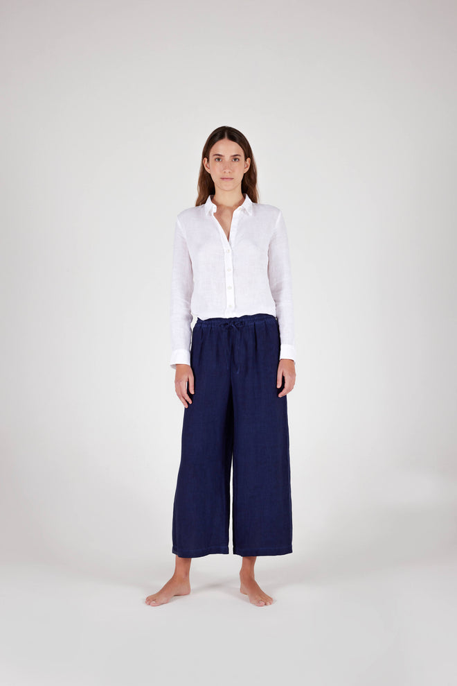 Soft Faded Greta Cropped Pant Ink