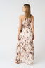 Japanese Flower Halter Maxi Dress