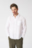 White Italian Collar Regular Fit Shirt with Pocket