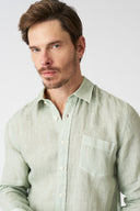 Italian Collar Regular Fit Shirt with Pocket - 30