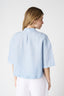 Mandarin Collar Cropped Shirt