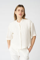 Cropped Shirt with Dropped Shoulders