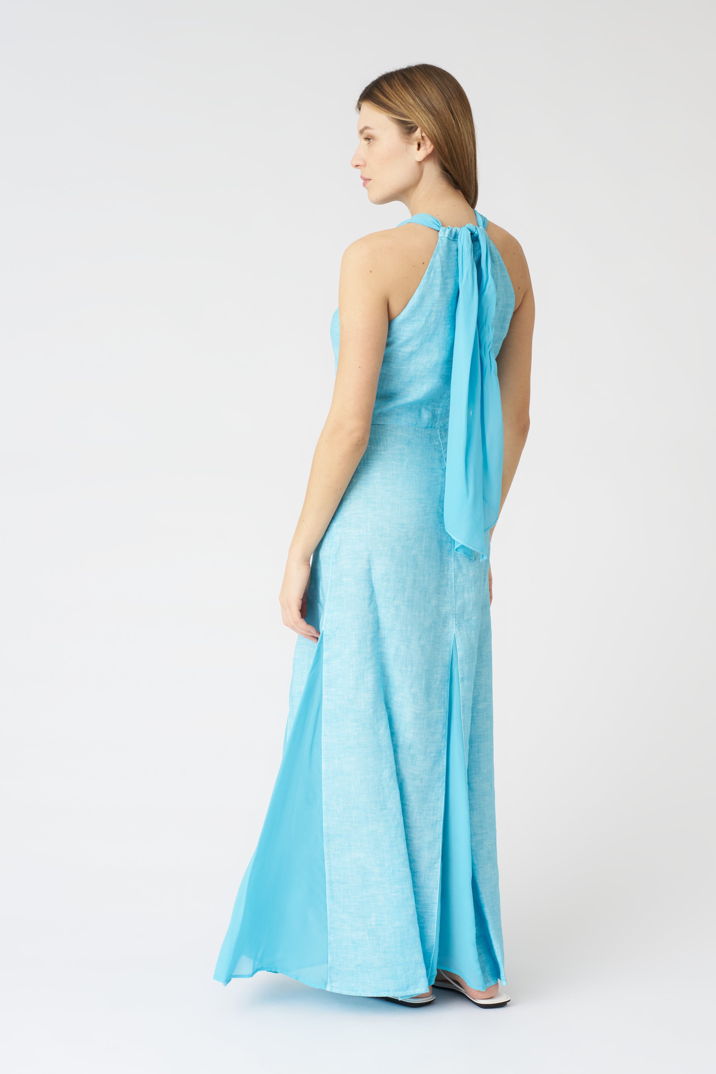 Maxi Tie Neck Dress ARUBA / XXS/38 Maxi Tie Neck Dress ARUBA / XXS/38