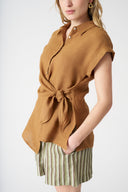 Shirt with Draped Knot - 14