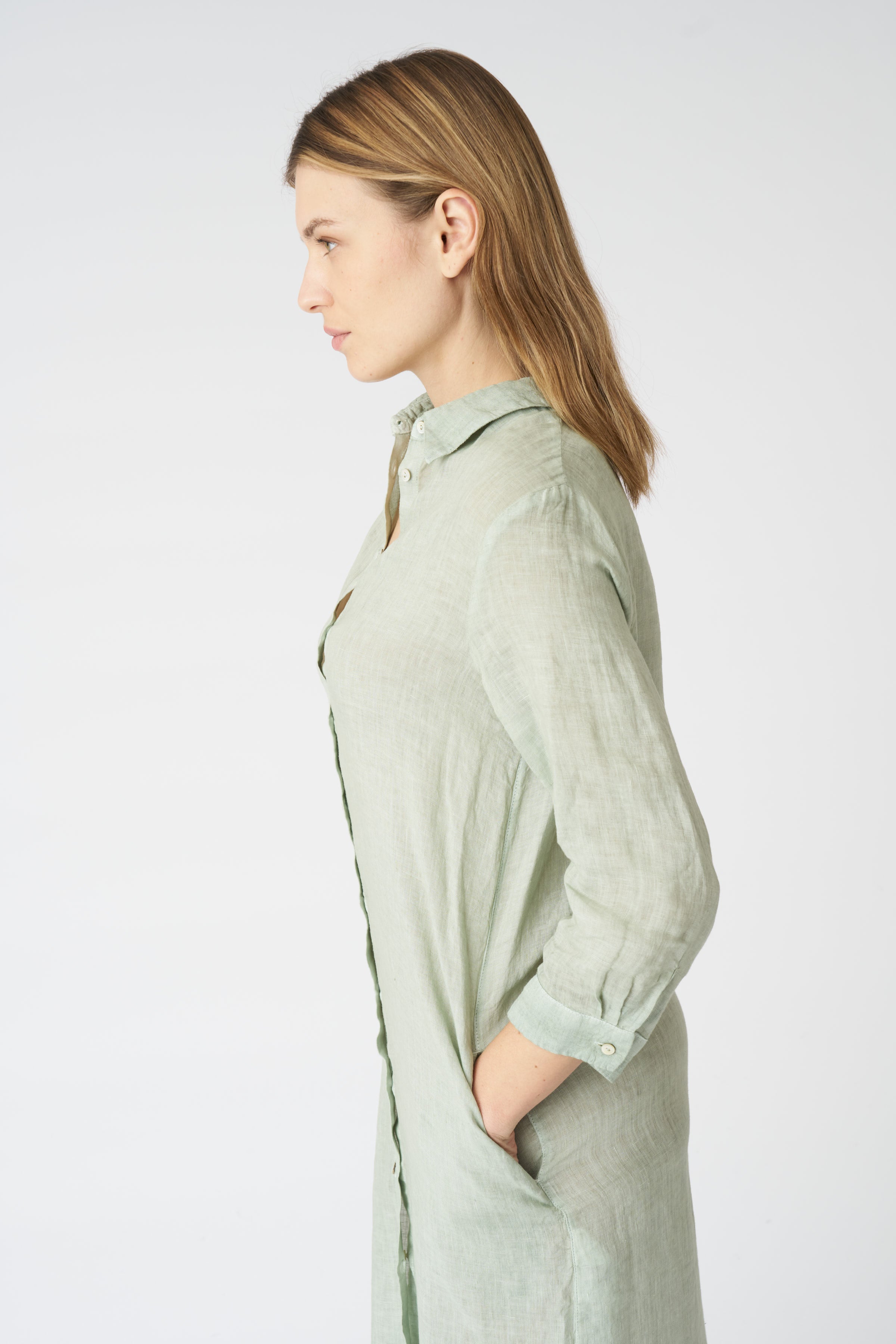 The Ava Shirt Dress NAVY FADE / XS/40 The Ava Shirt Dress NAVY FADE / XS/40