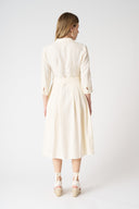 V-Neck Shirt Dress with Belt - 7
