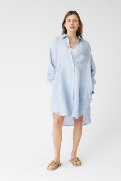 トップス Les Six Oversize Cotton Dress Shirt Cotton Poplin Oversized Shirt Dress – King & Tuckfield