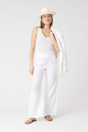 White Wide Leg Relaxed Pant