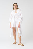 Long Kimono with Sangallo Lace
