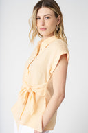 Shirt with Draped Knot