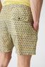 Geometric Yellow Drawstring Short