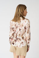 Japanese Flower Tie-Front Shirt - 8