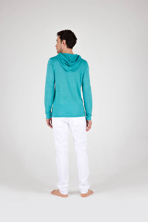 Jersey Hoodie Turquoise