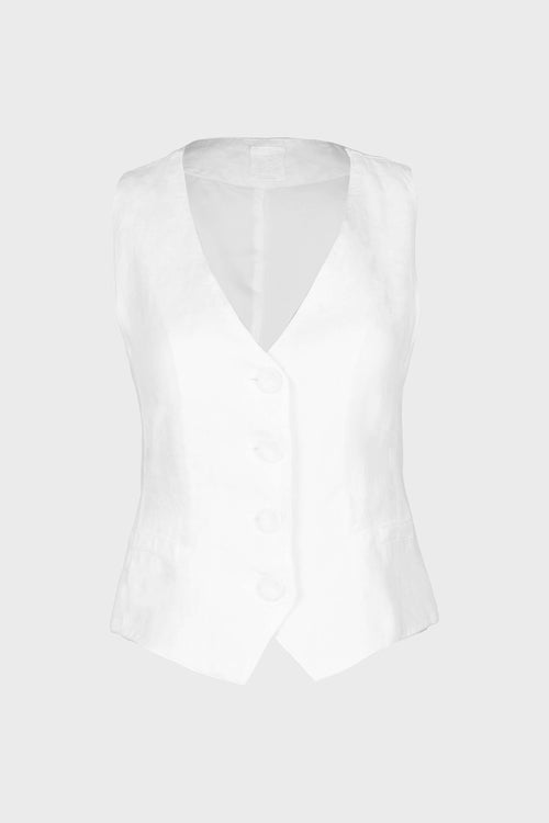Linen Waistcoat White